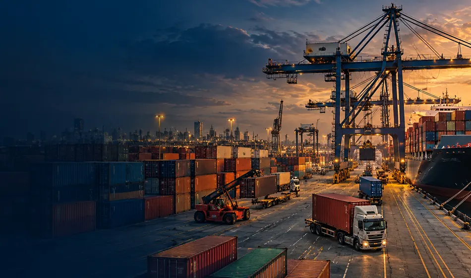 Illustrative container terminal and freight infrastructure
